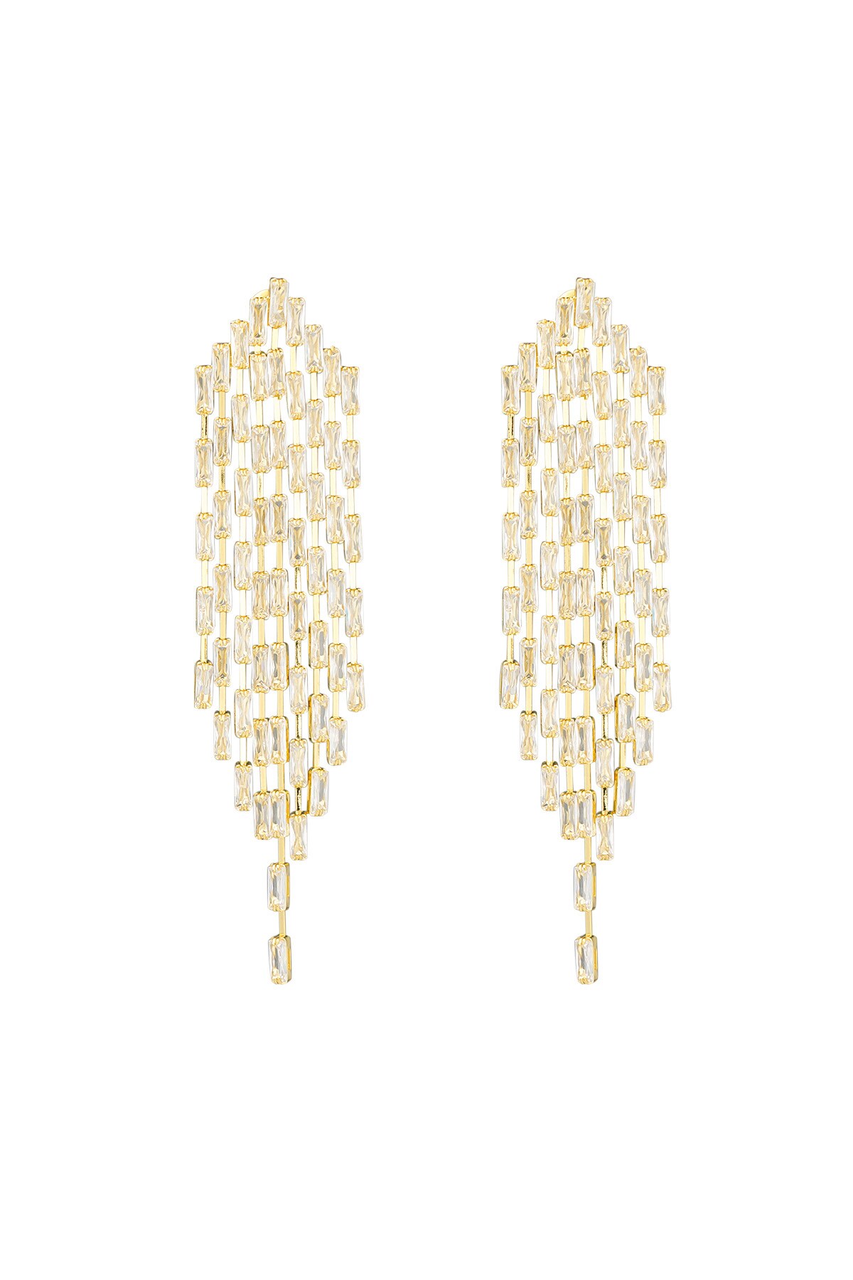 Beaded statement earrings - Gold color h5 Picture3