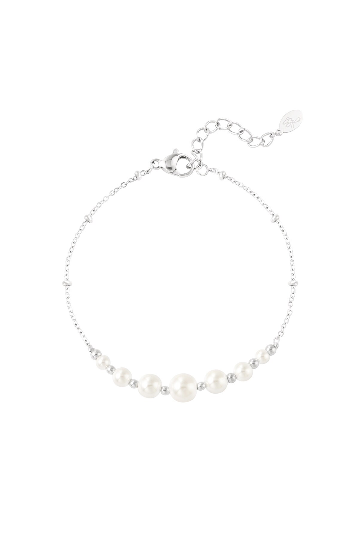 Pearl party bracelet - Silver color h5 