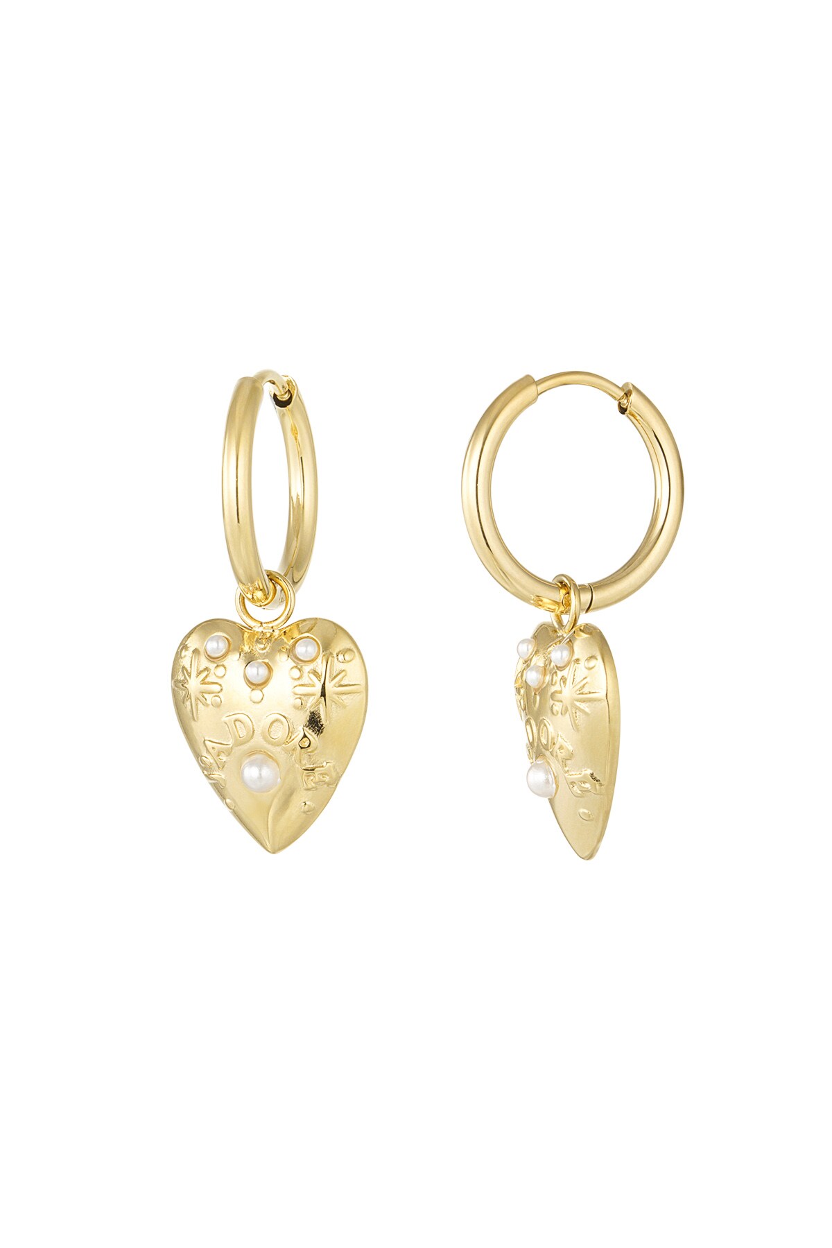 Earrings j'adore pearls - Gold color h5 