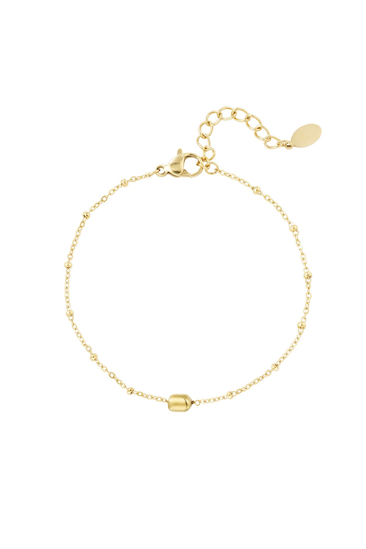 Simple bracelet with balls - Gold color h5 