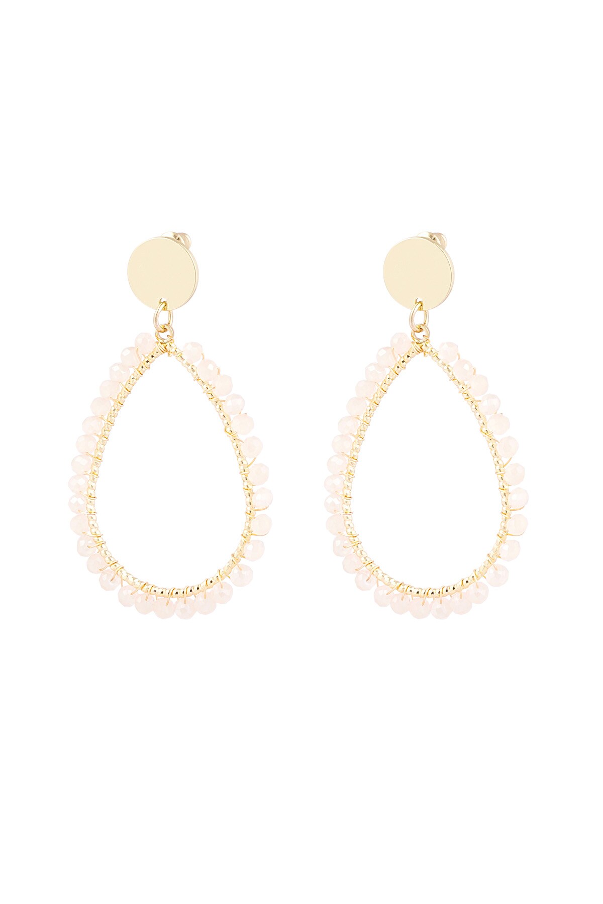 Oval earrings pastel - cream h5 