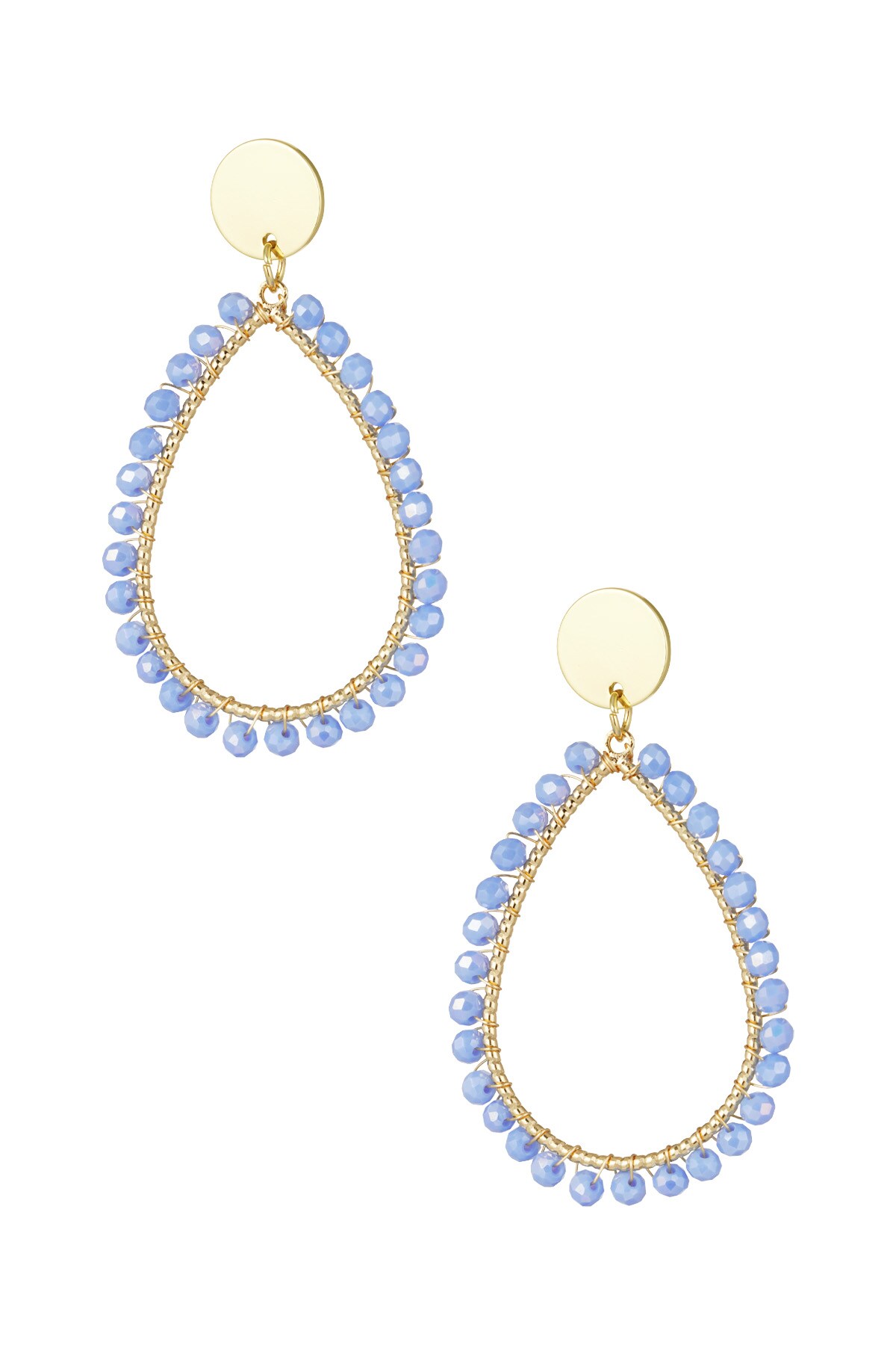 Oval earrings pastel - light blue h5 