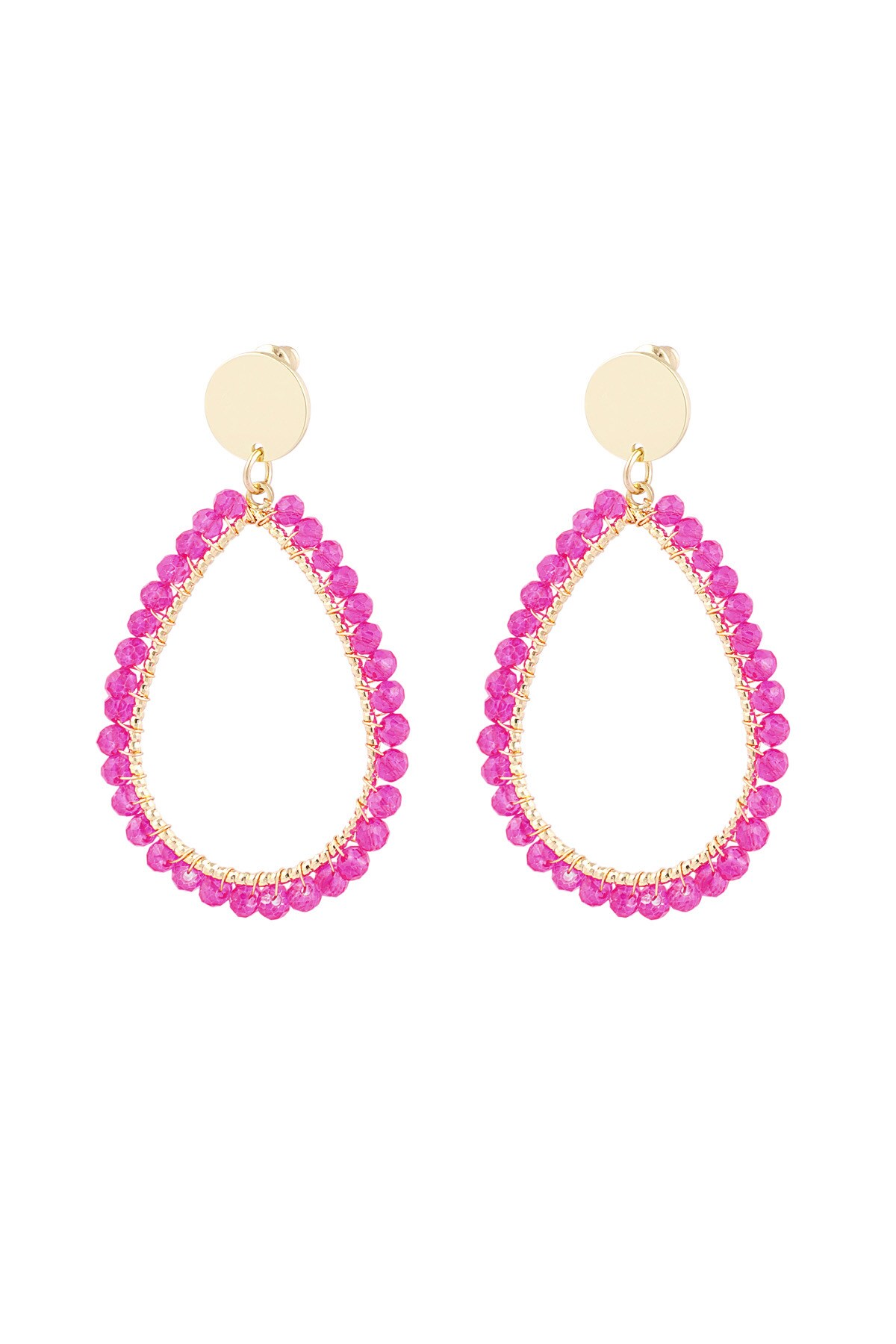 Oval earrings pastel - rose h5 