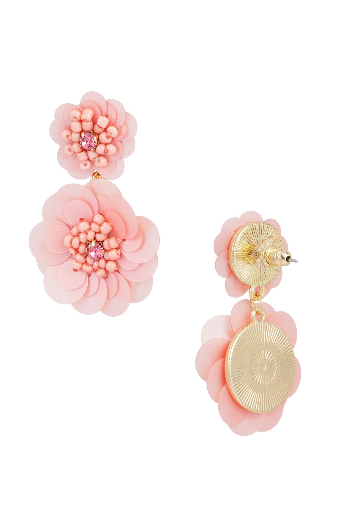 Earrings floral season - pink 