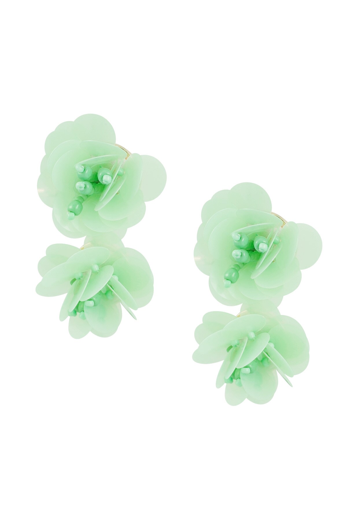 Earrings rose spirit - green 