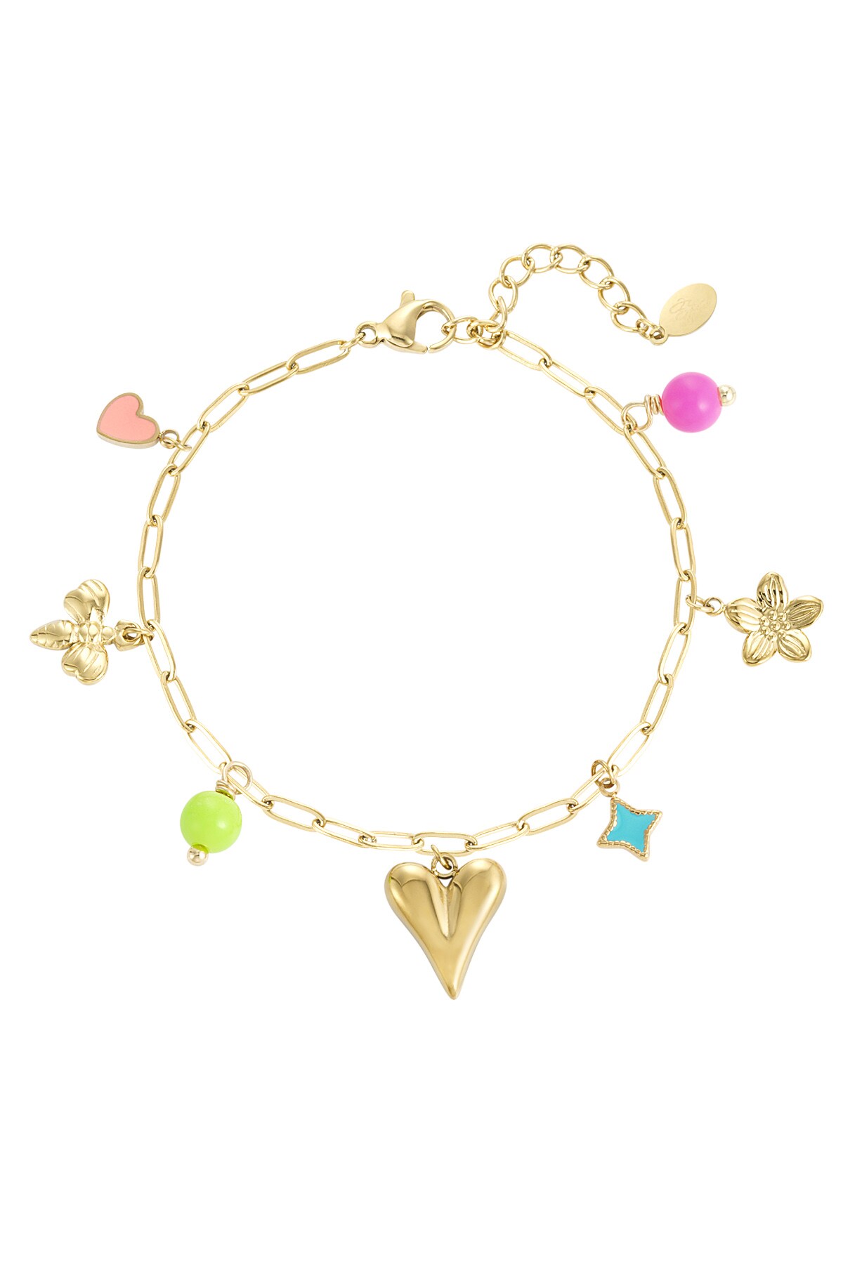 Charm bracelet color splash - Gold color 