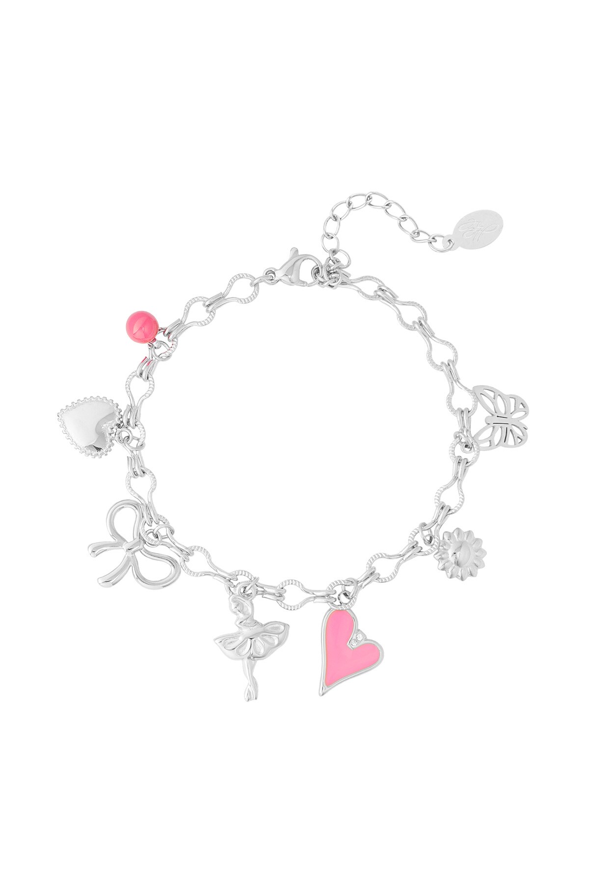 Charm bracelet dancing life - Silver color h5 