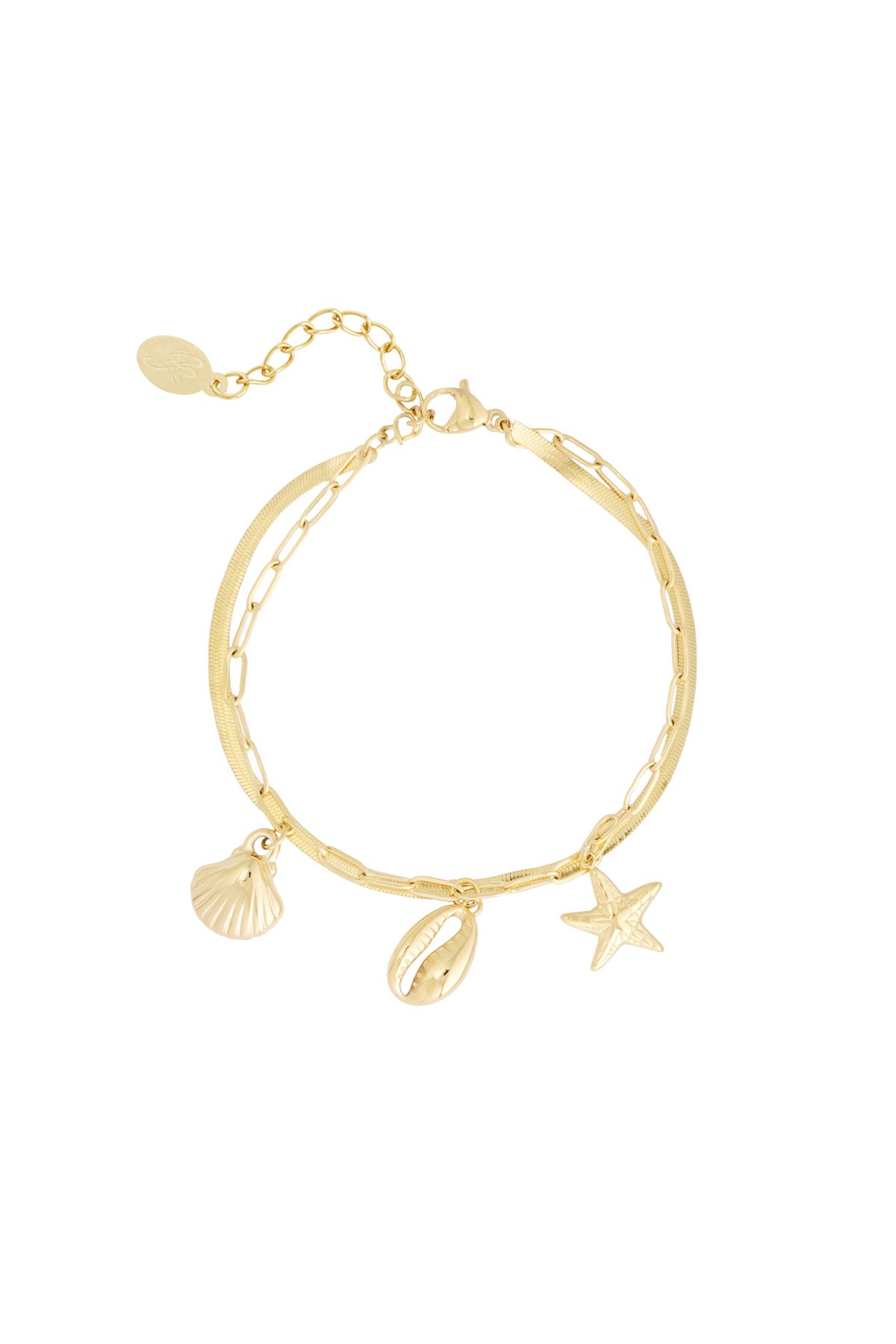 Bracelet with sea charms - Gold color h5 