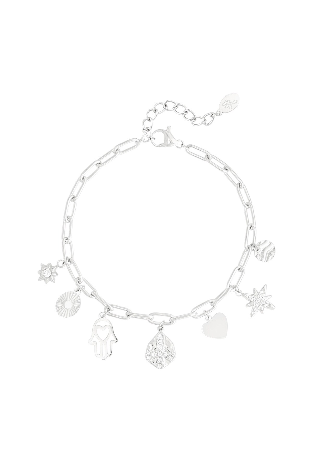 Holy life charm bracelet - Silver color h5 