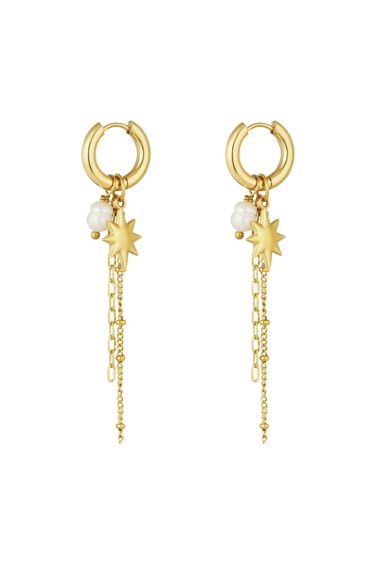 Earrings starry night - Gold color h5 