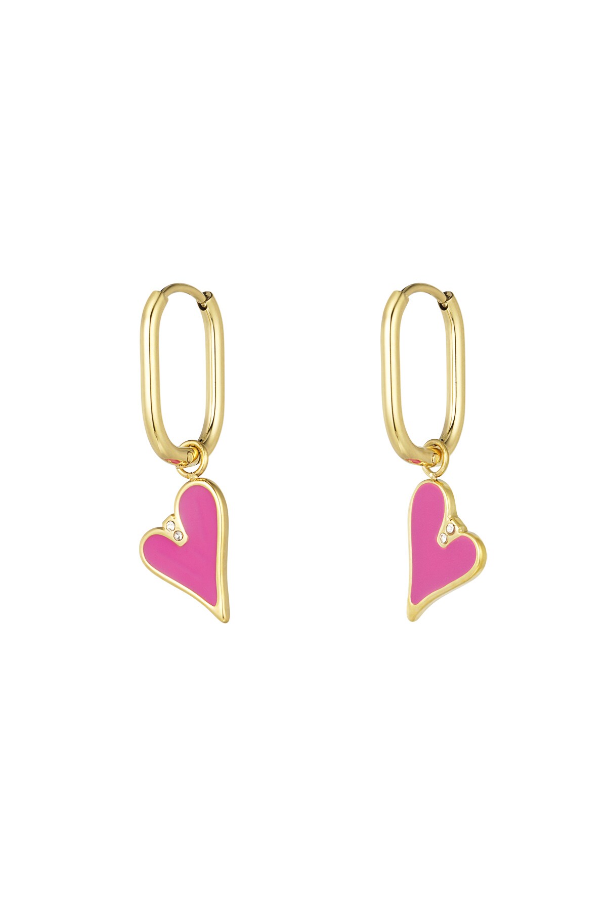 Earrings love bird - Gold color h5 