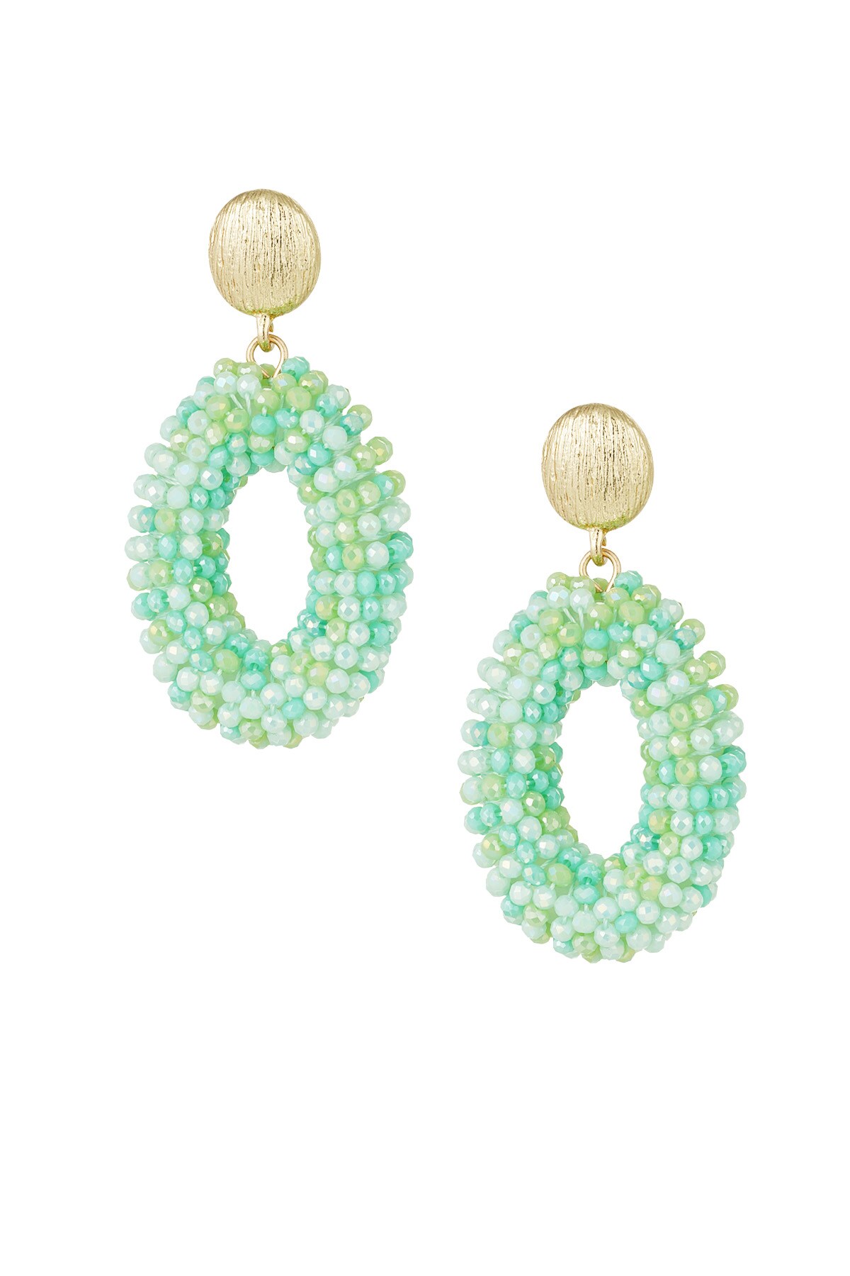 oval disco dip earring  