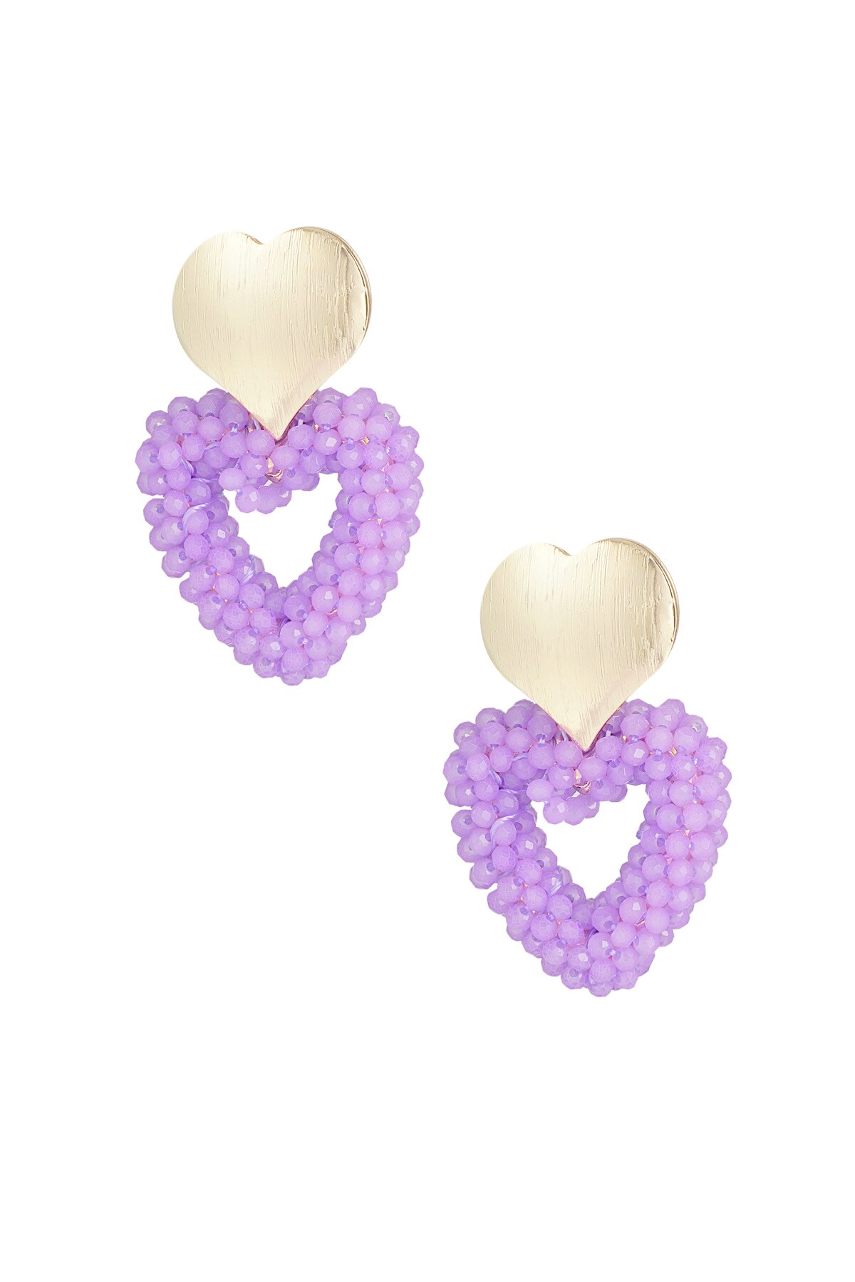 Earrings sweethearts - lilac 