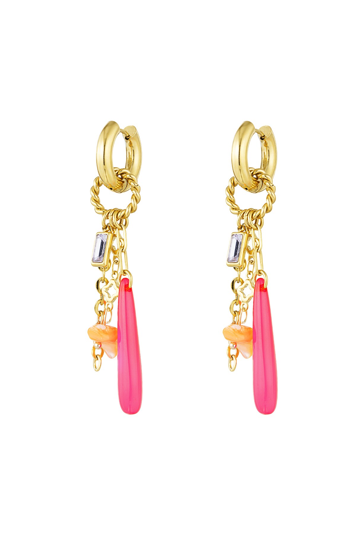 Earrings disco dream - fuchsia h5 