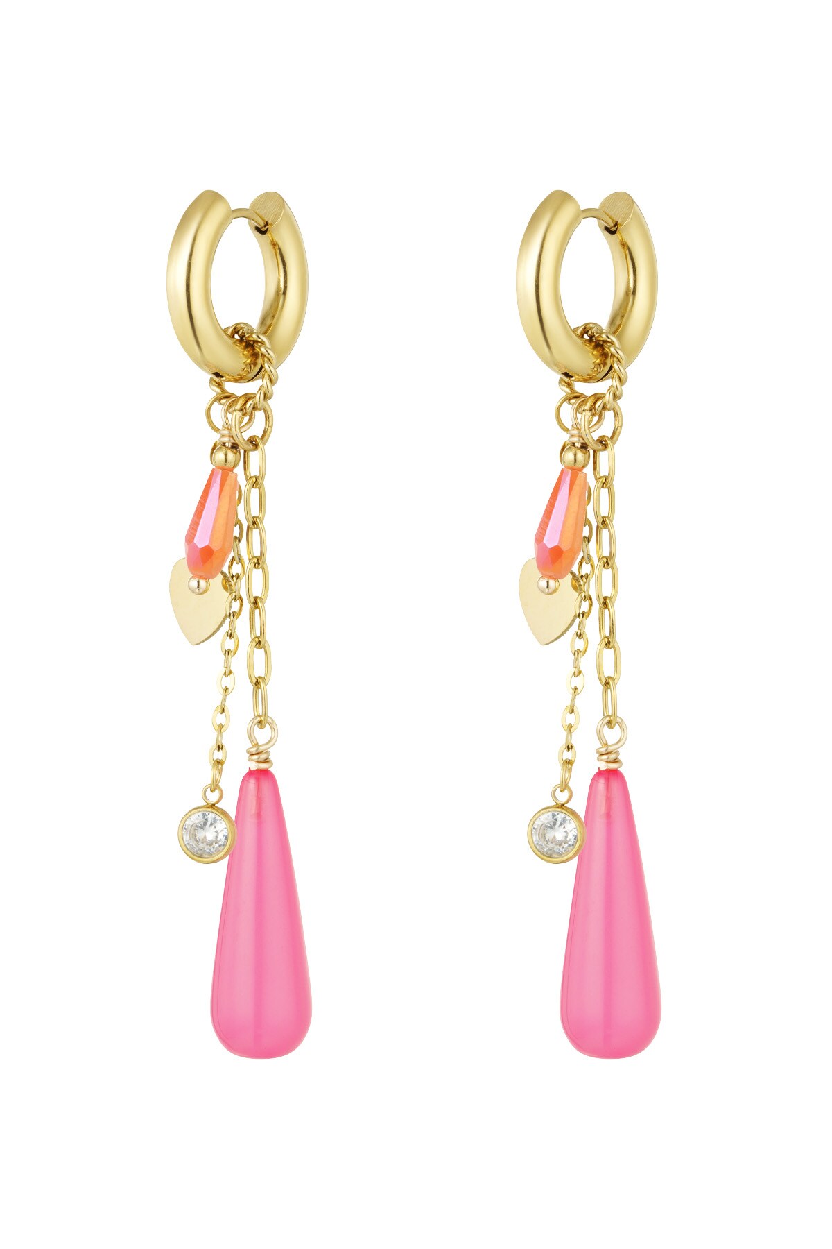 Earrings life is good - fuchsia h5 