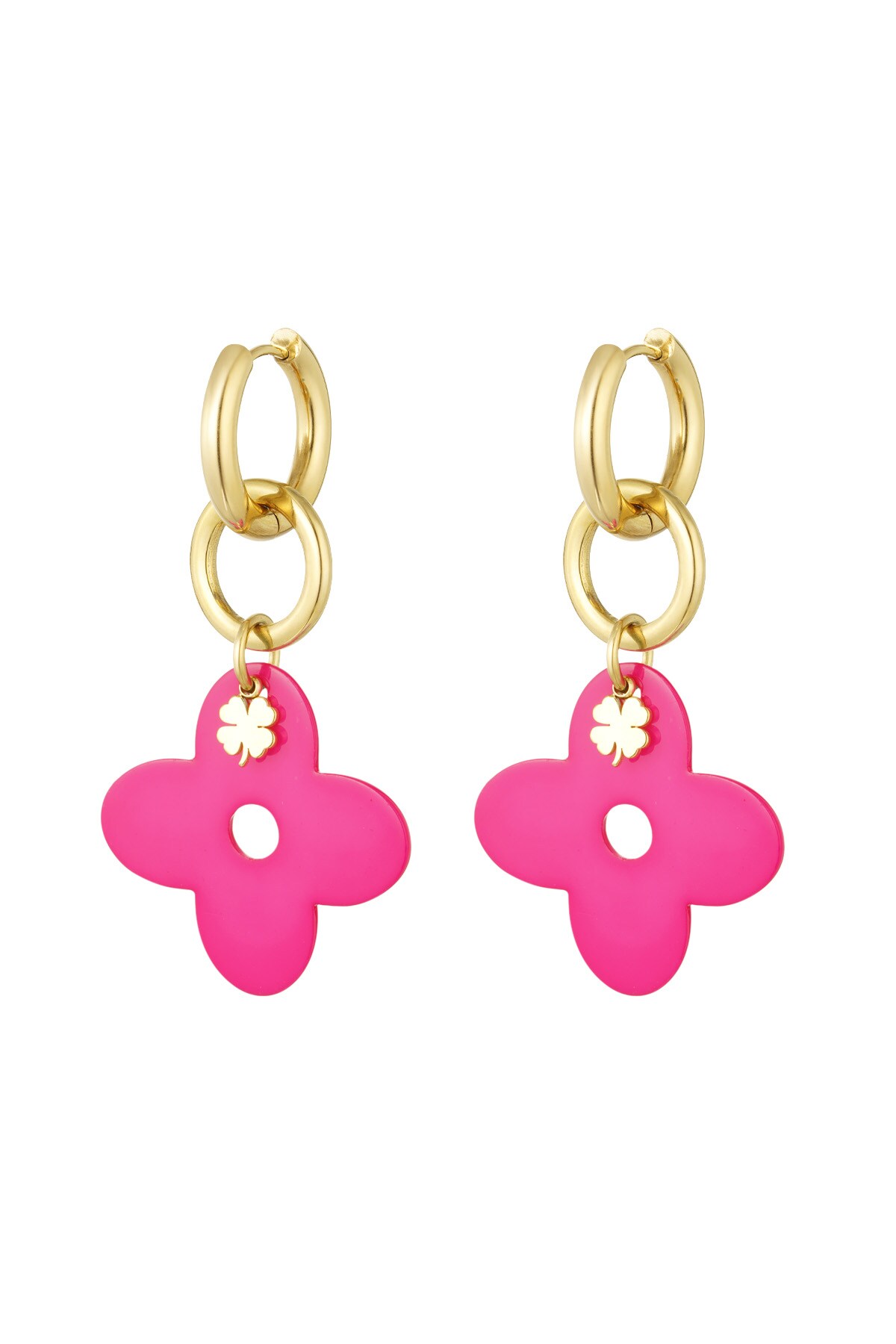 Earrings lucky number - fuchsia h5 