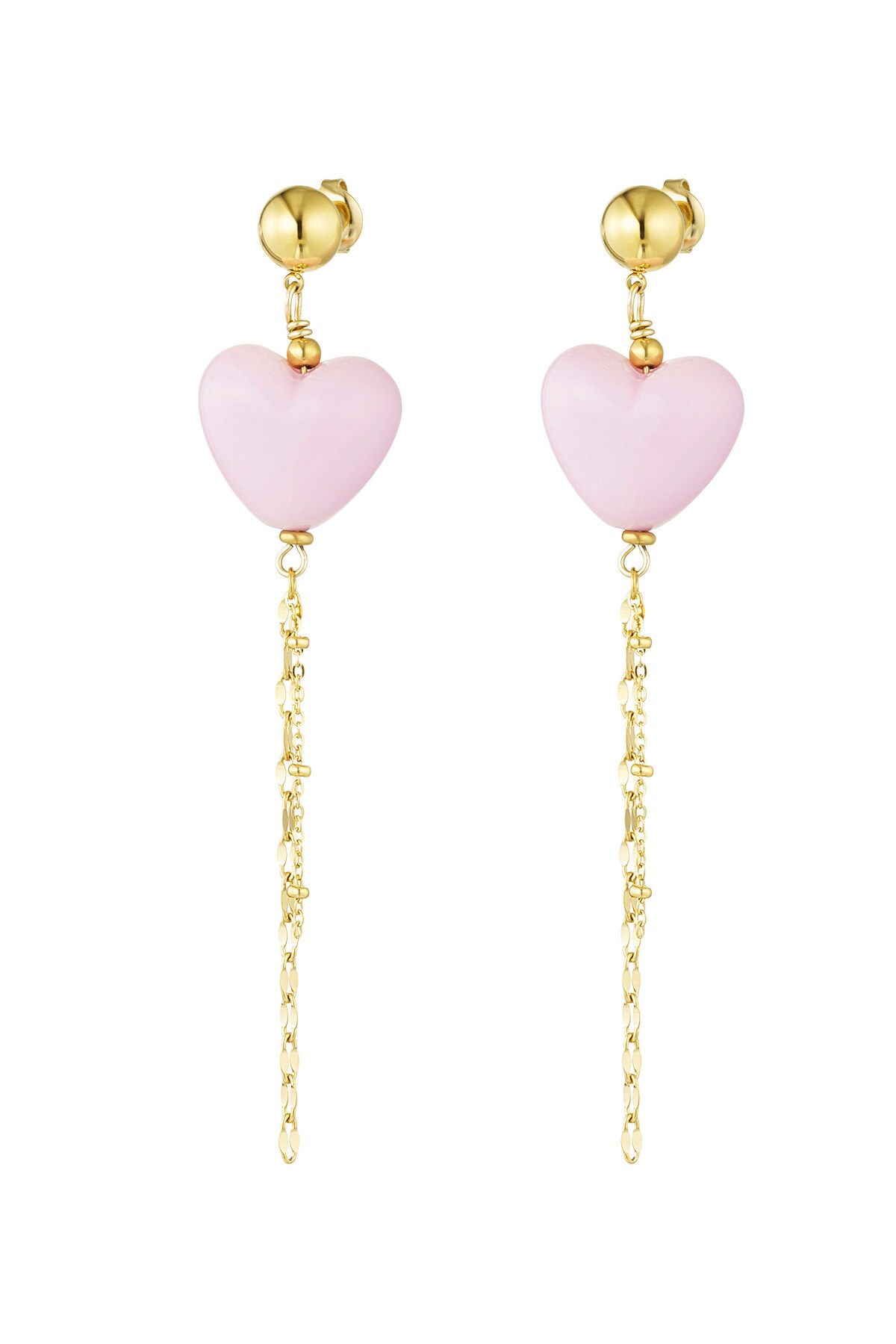 Earrings no strings attached - pink gold h5 