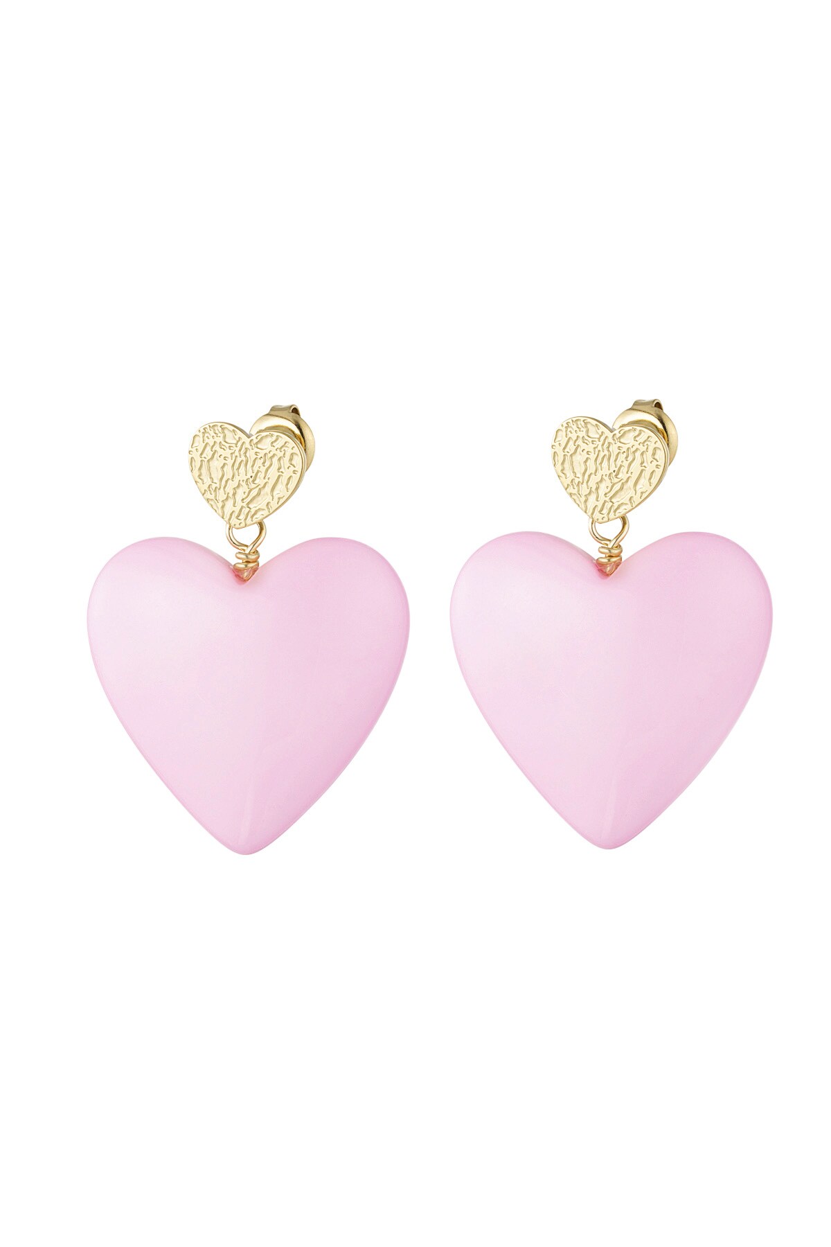 Earrings love on tour - pink gold 