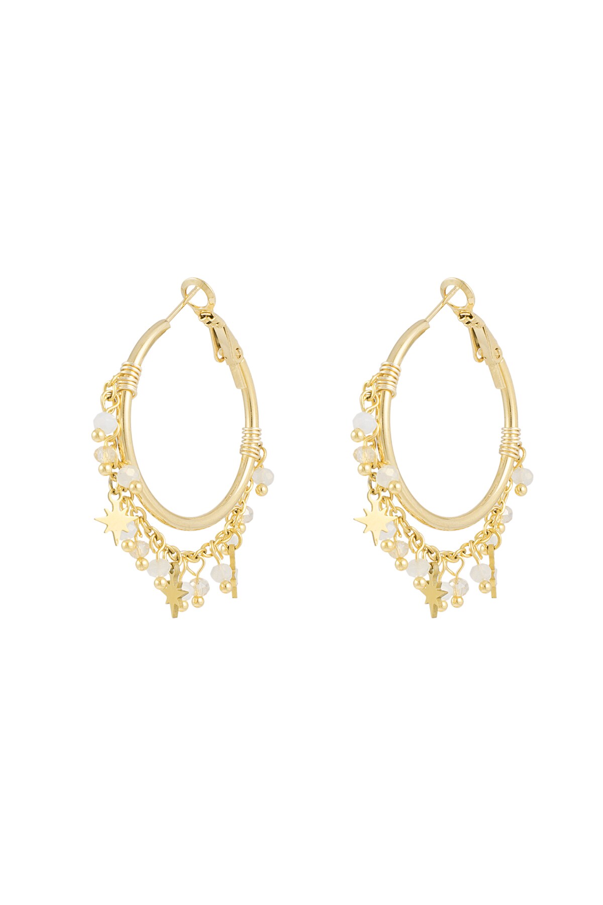 Earrings flawless filter - beige gold h5 