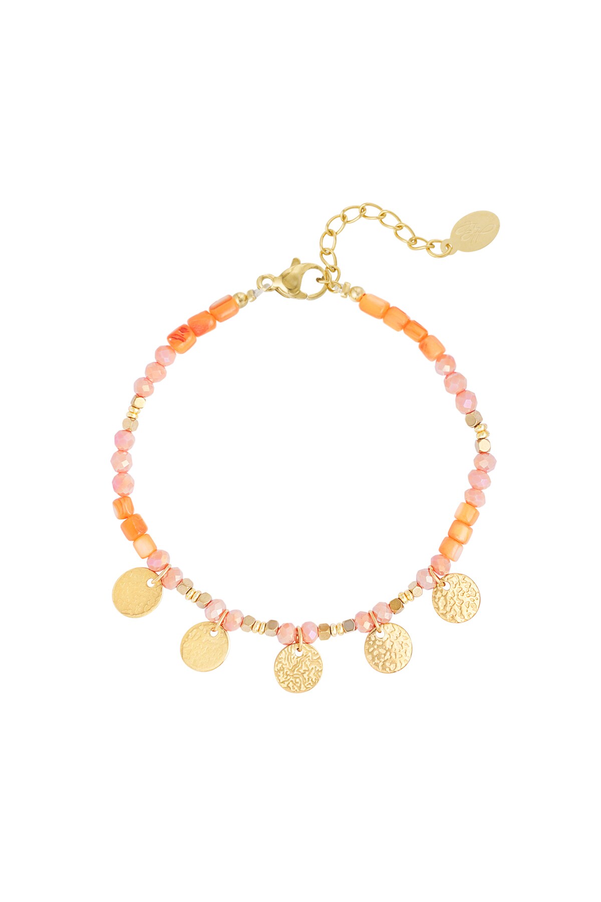 Bracelet free your mind - orange gold 