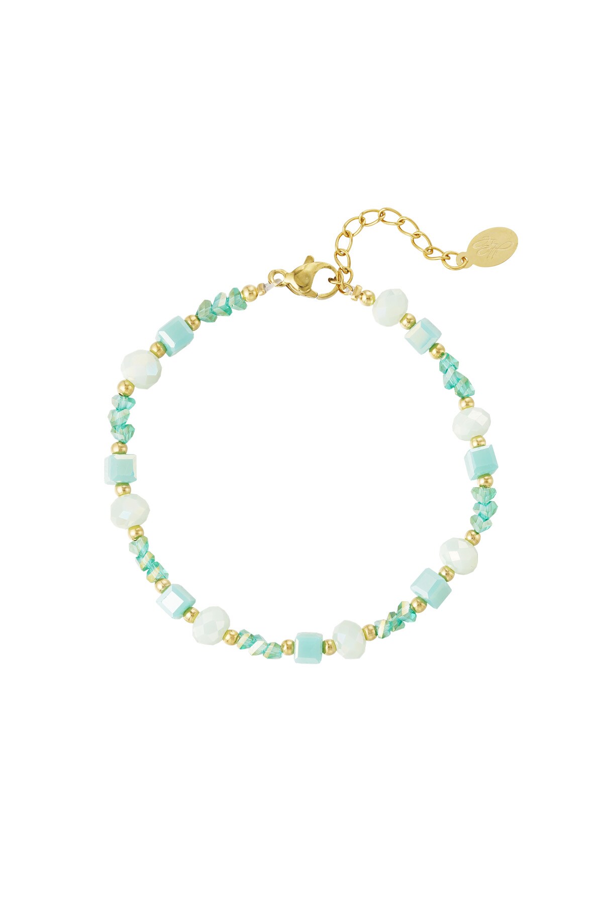 Bracelet twisted love - green gold h5 