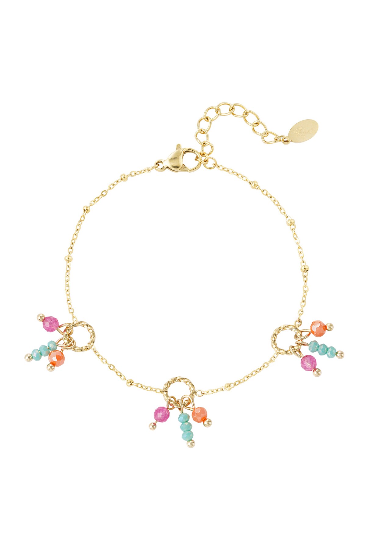 Bracelet colorful fiesta - Gold color 