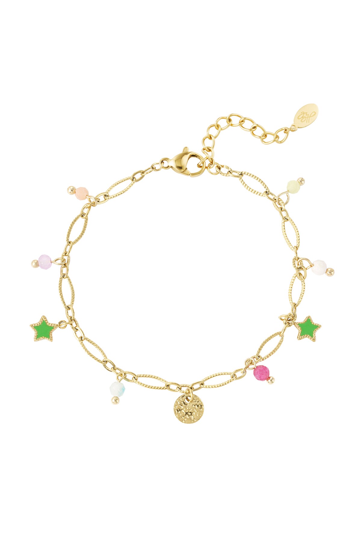 Summer rockstar charm bracelet - Gold color h5 