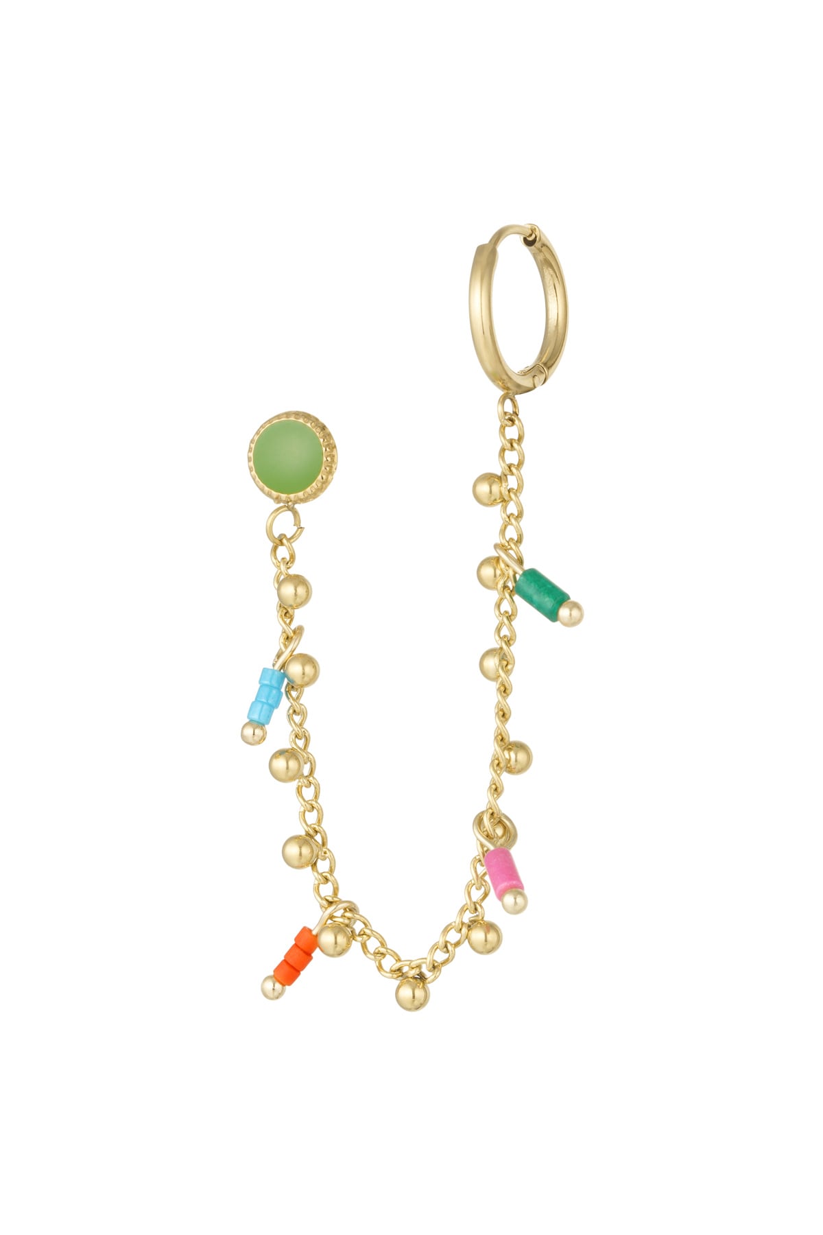 Messy colors earrings - Gold color 