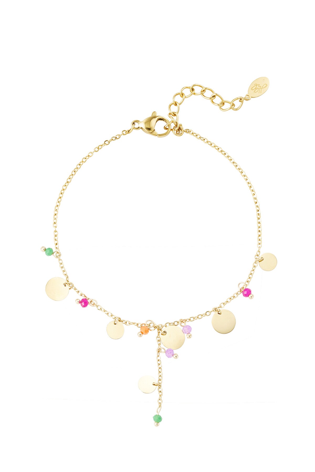 Colorful summer bracelet - Gold color h5 