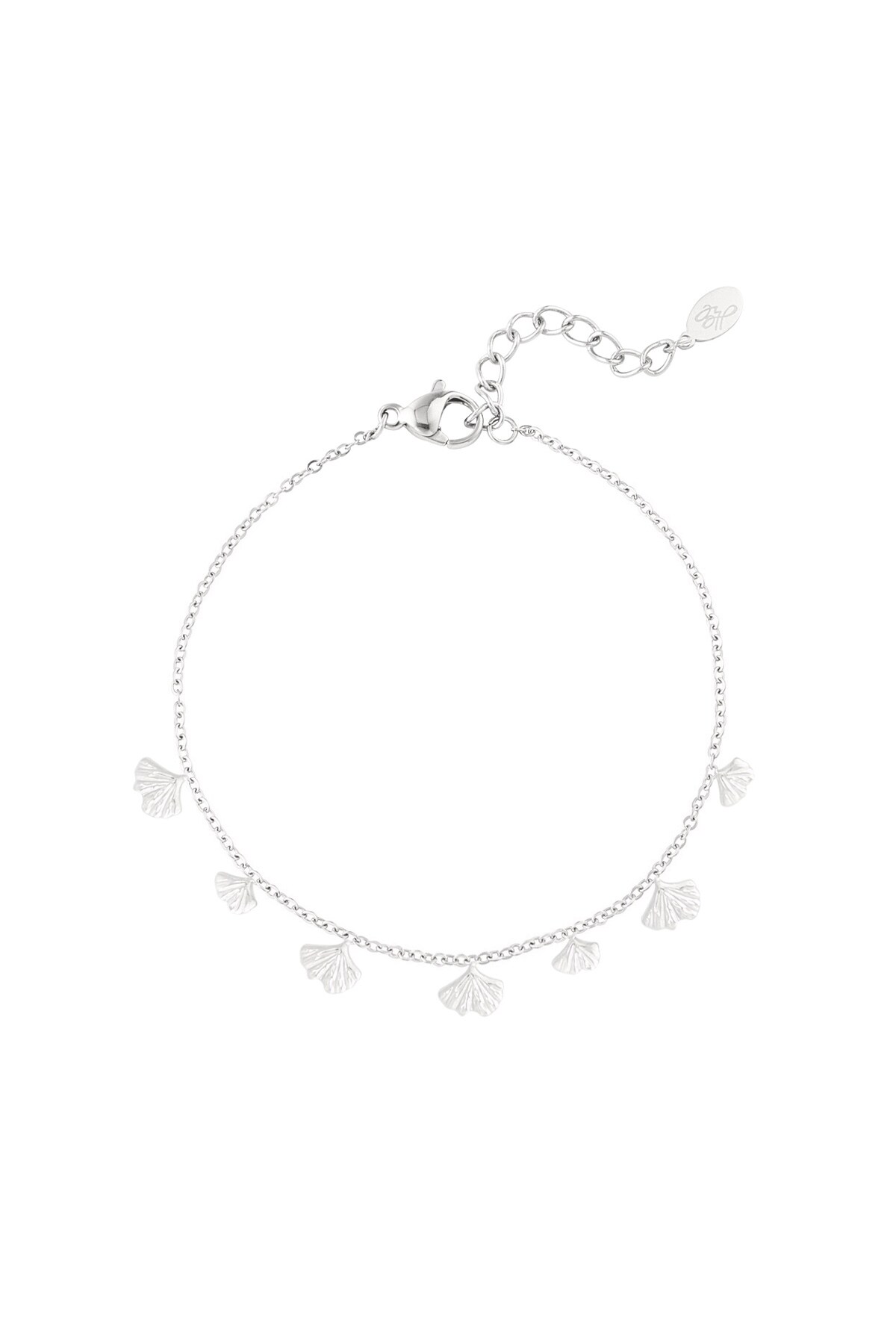 Classic bracelet with shell charms - Silver color h5 