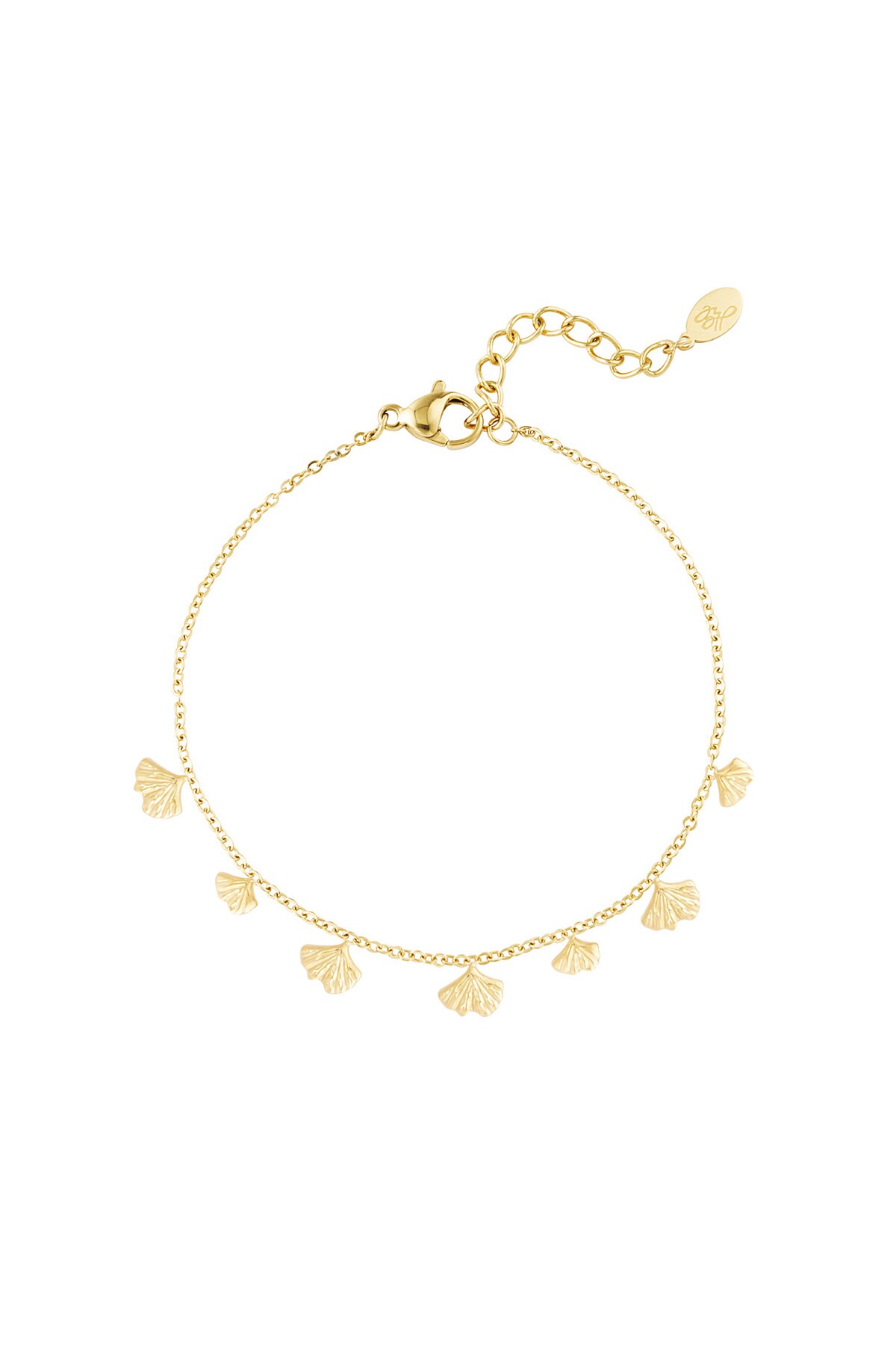 Classic bracelet with shell charms - Gold color h5 