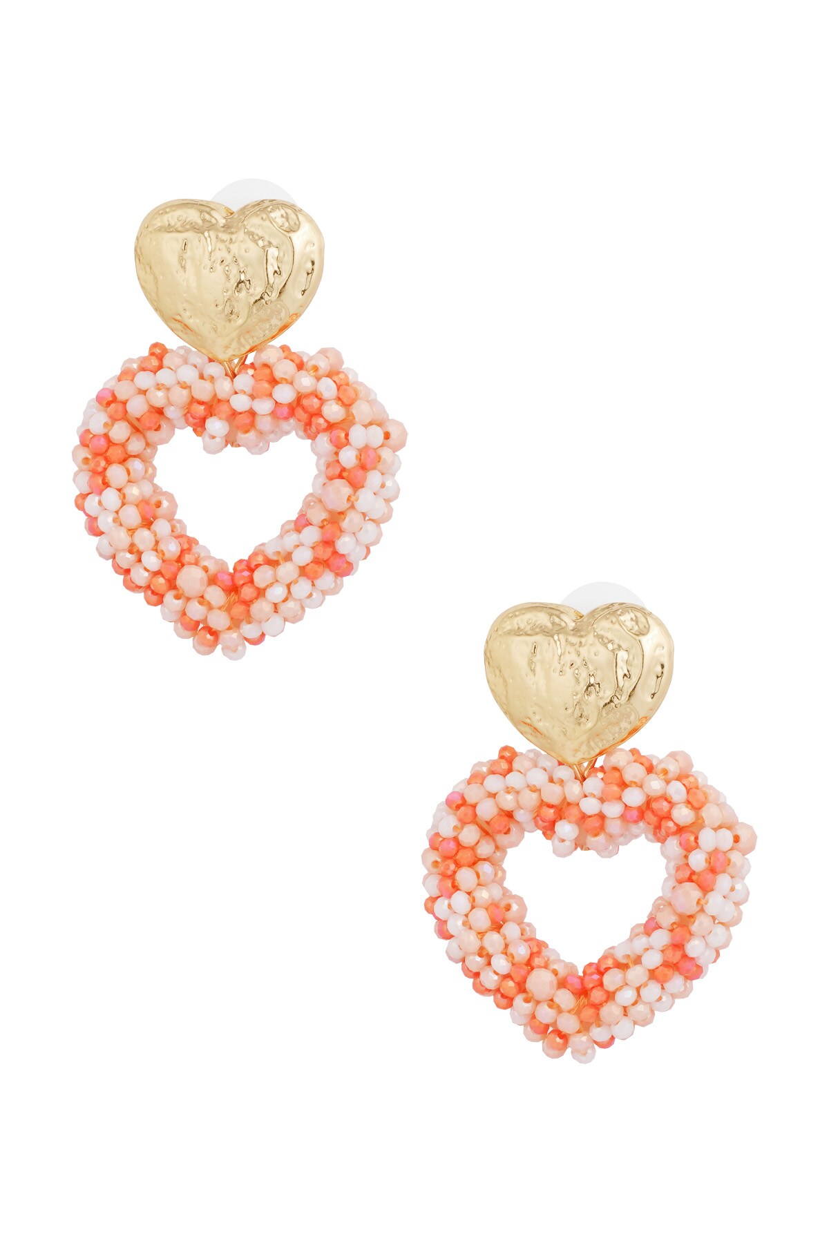 Earrings way to my heart - orange gold 