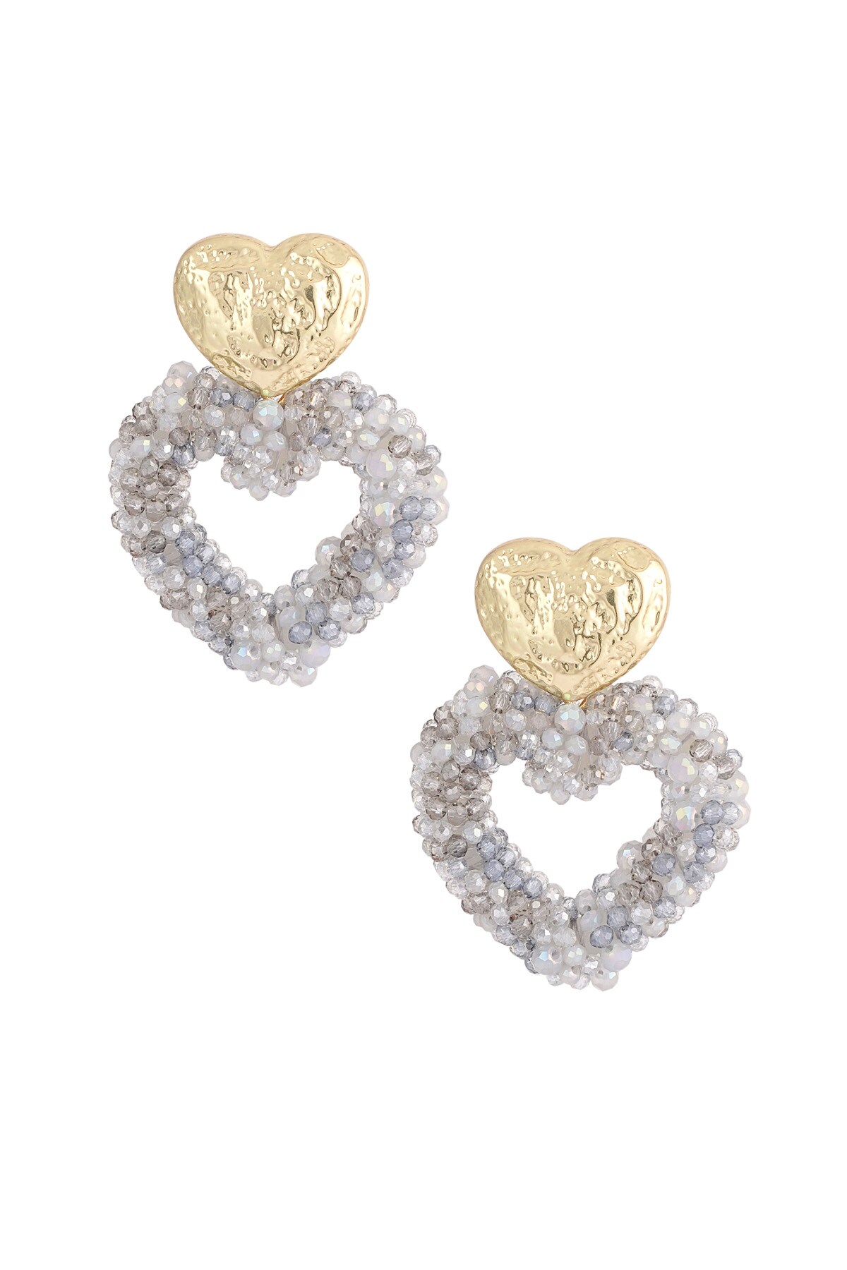 Earrings way to my heart - dark gray 