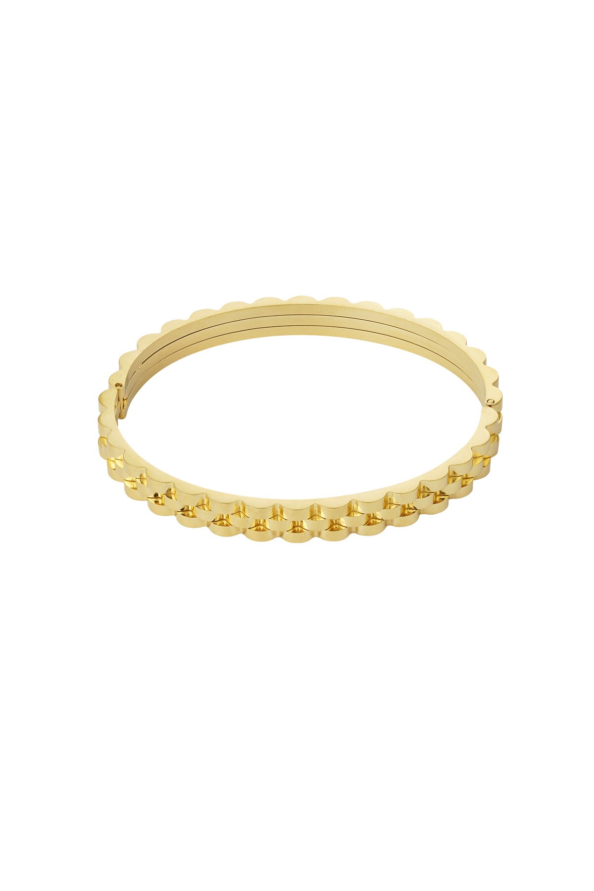 Link bangle bracelet - Gold color h5 