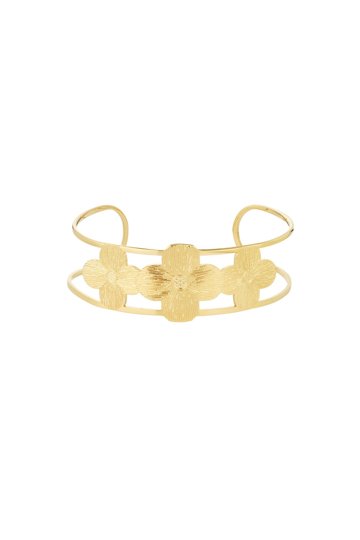 Floral party bracelet - Gold color h5 