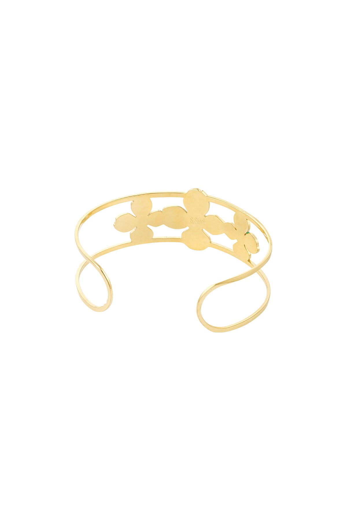 Bohemian flowerless bracelet - Gold color h5 Picture3