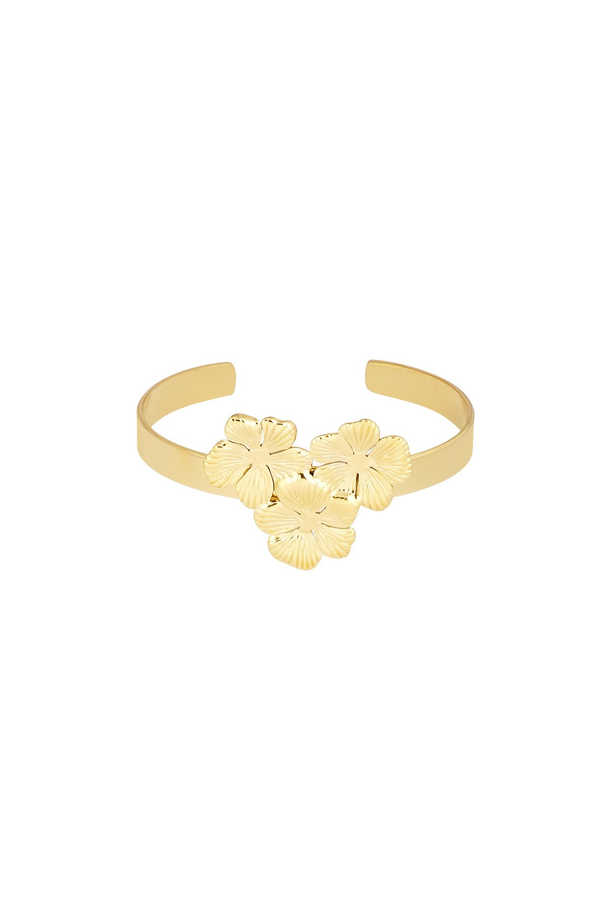 Classic floral party bracelet - Gold color h5 