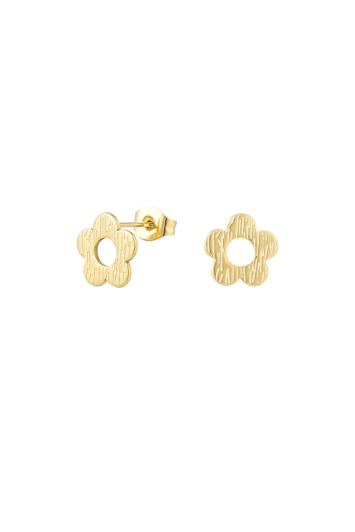 Ear studs spring flower - Gold color h5 