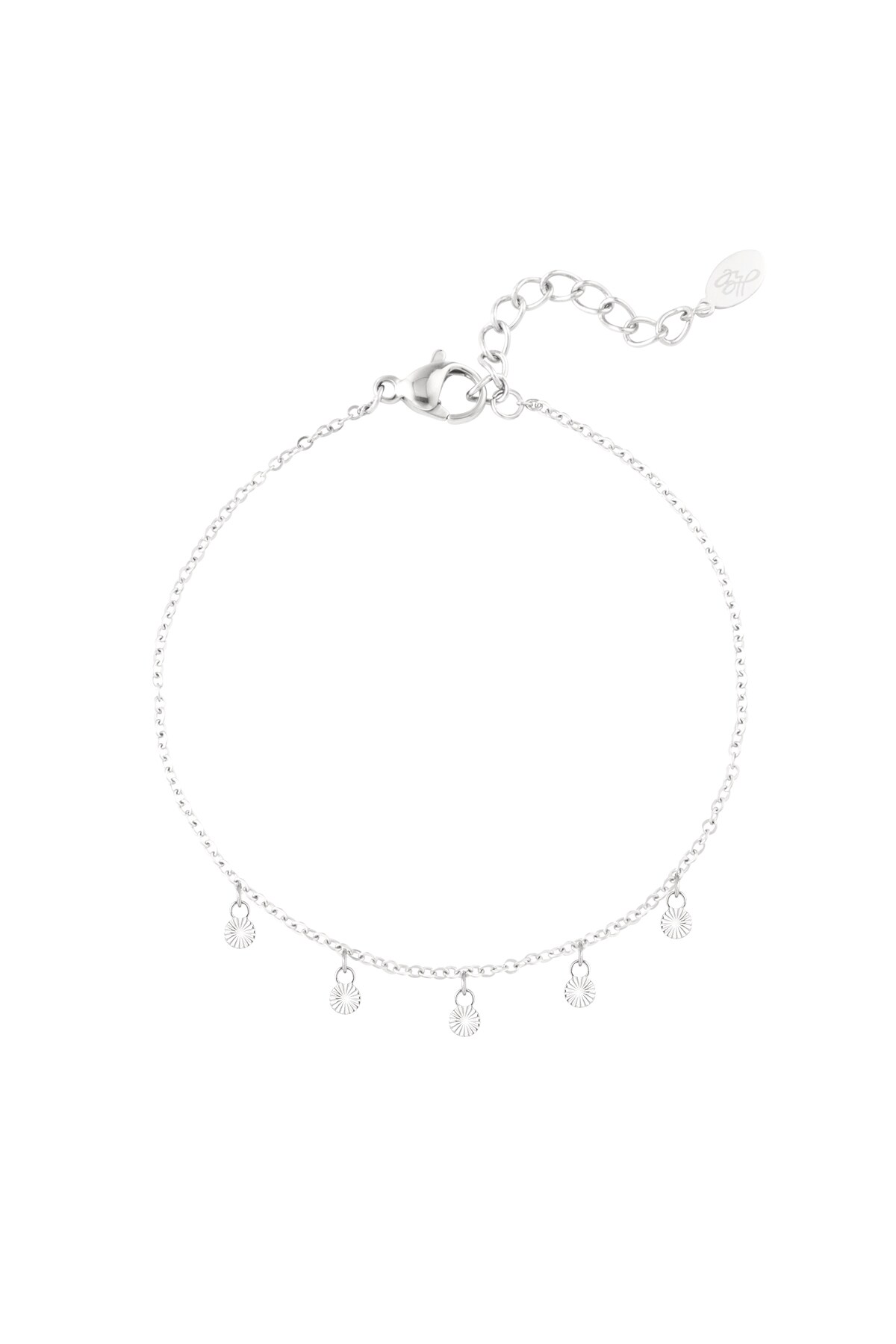 Classic bracelet with round charms - Silver color 