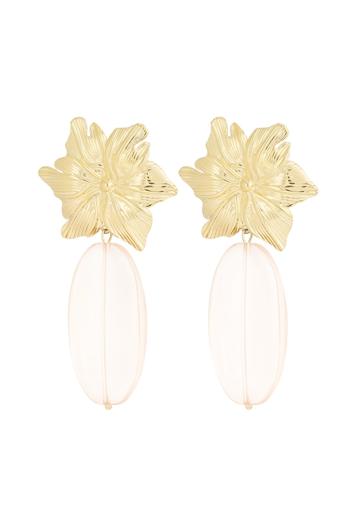 Earrings flawless flower - Gold color h5 