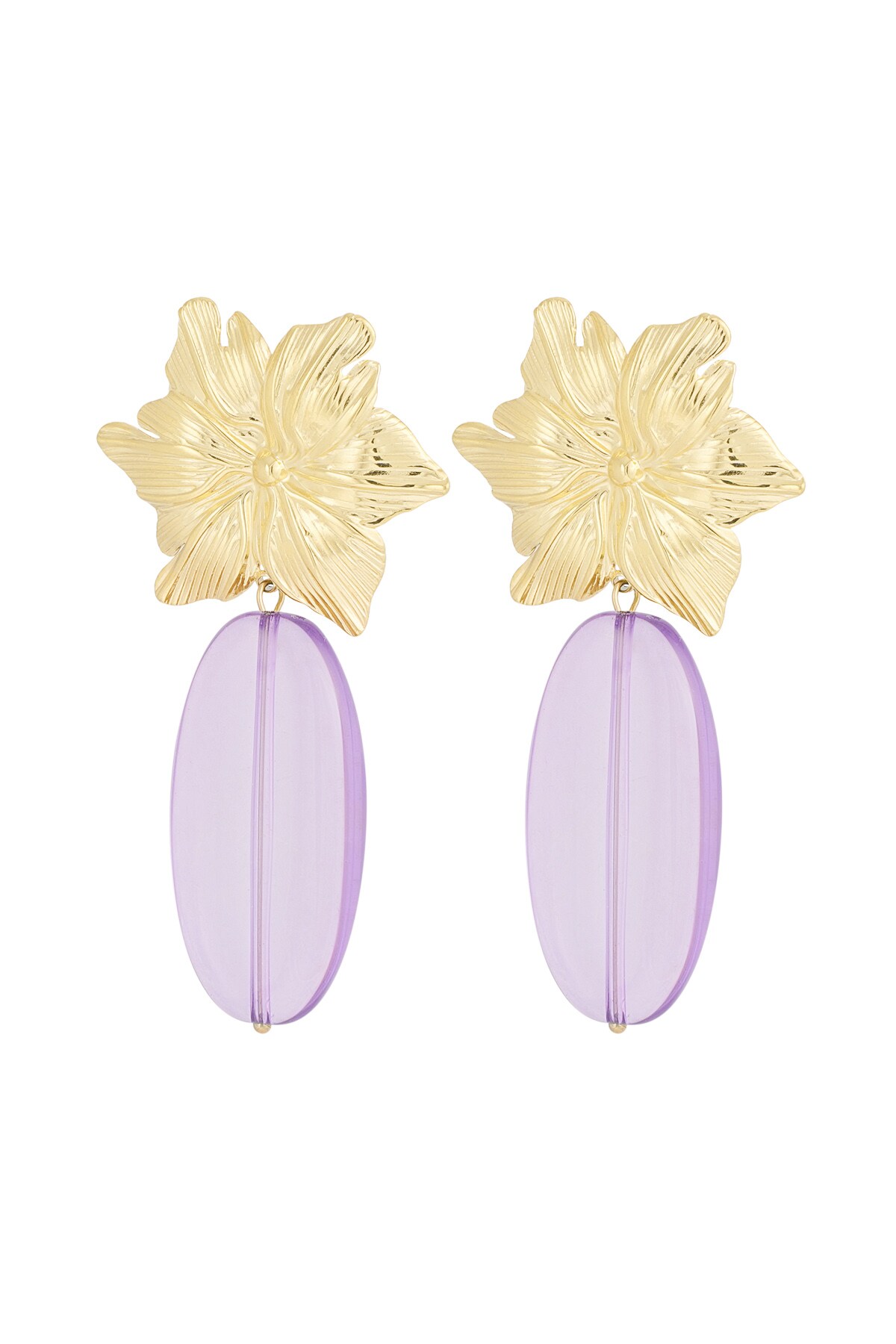 Earrings flawless flower - lilac 