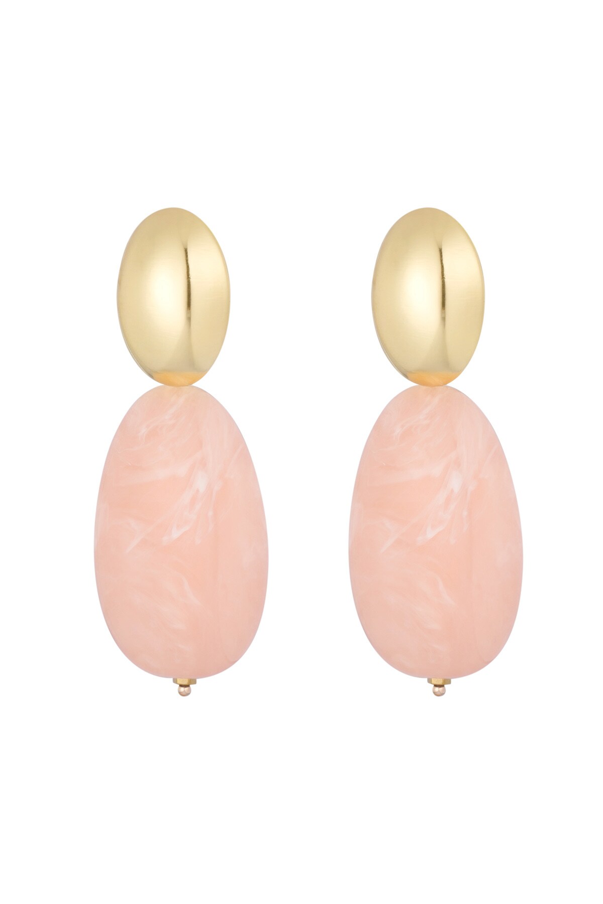 Double statement earrings - pink  