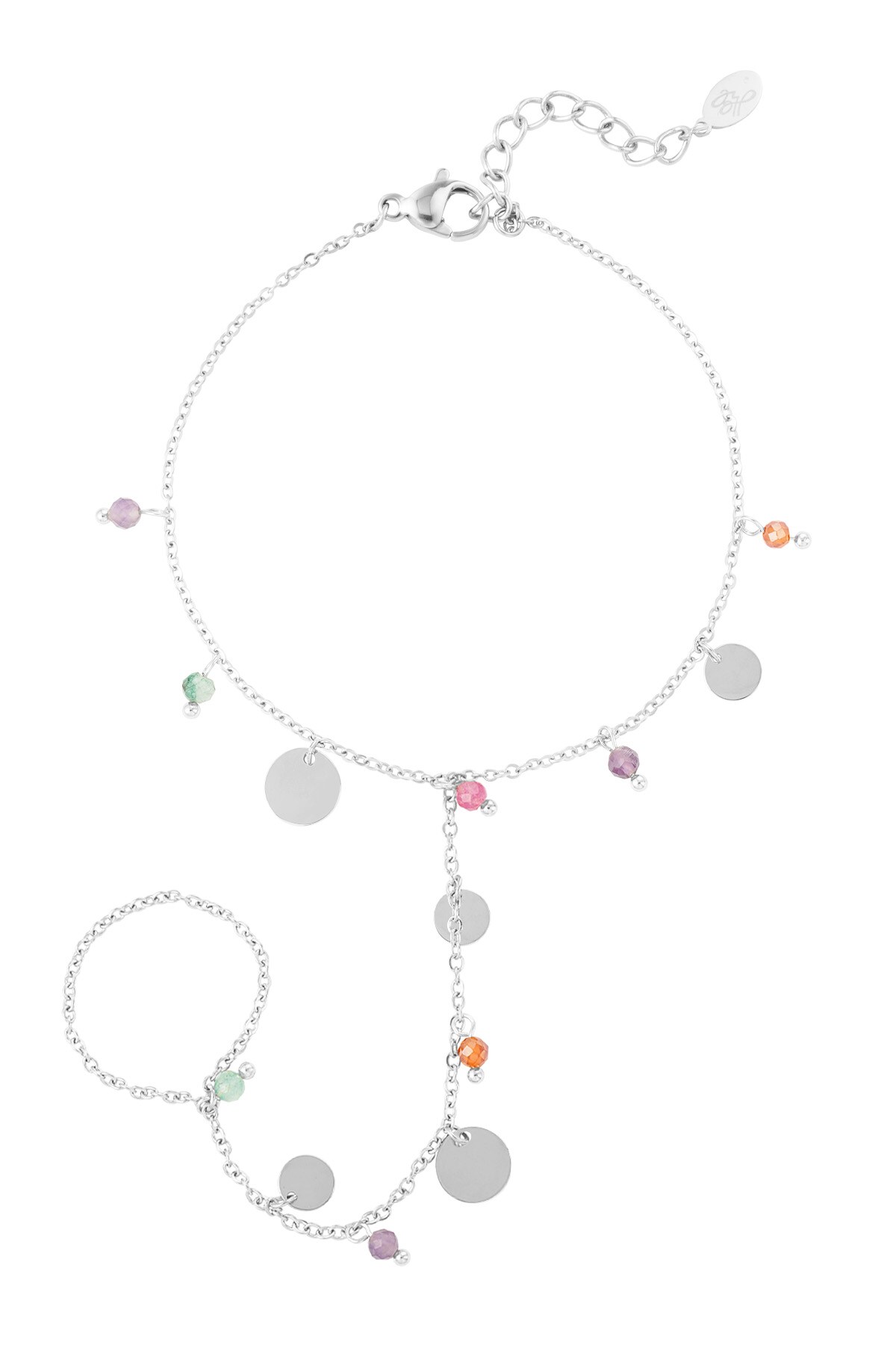 Colorful festival bracelet - Silver color h5 