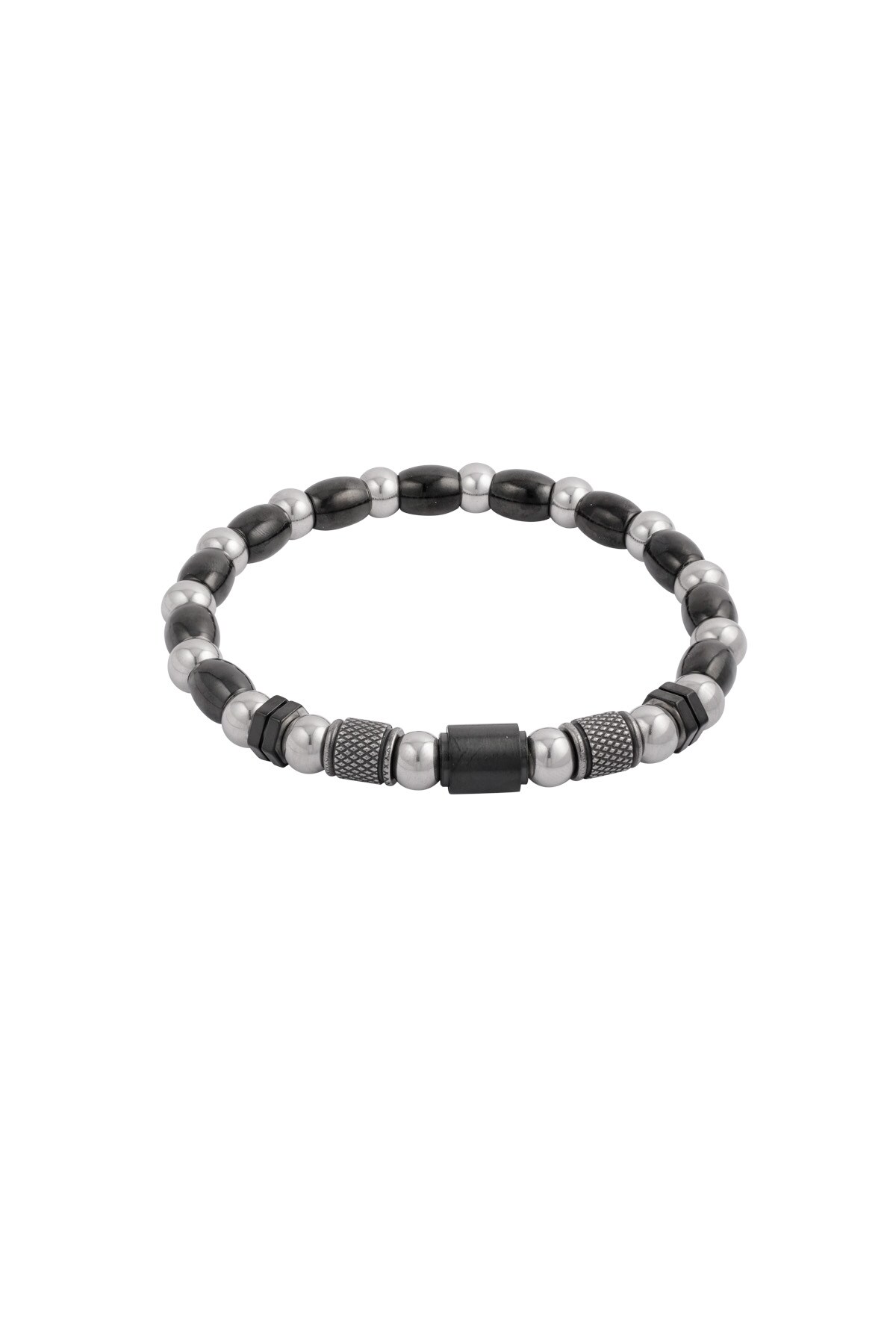 Men's bracelet zenith - black silver h5 