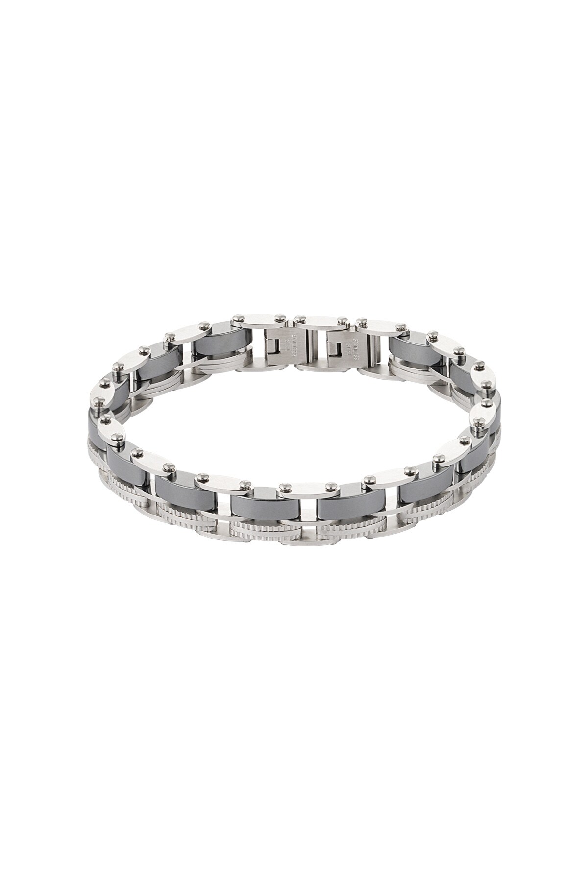 Double-linked men's bracelet - Silver color h5 