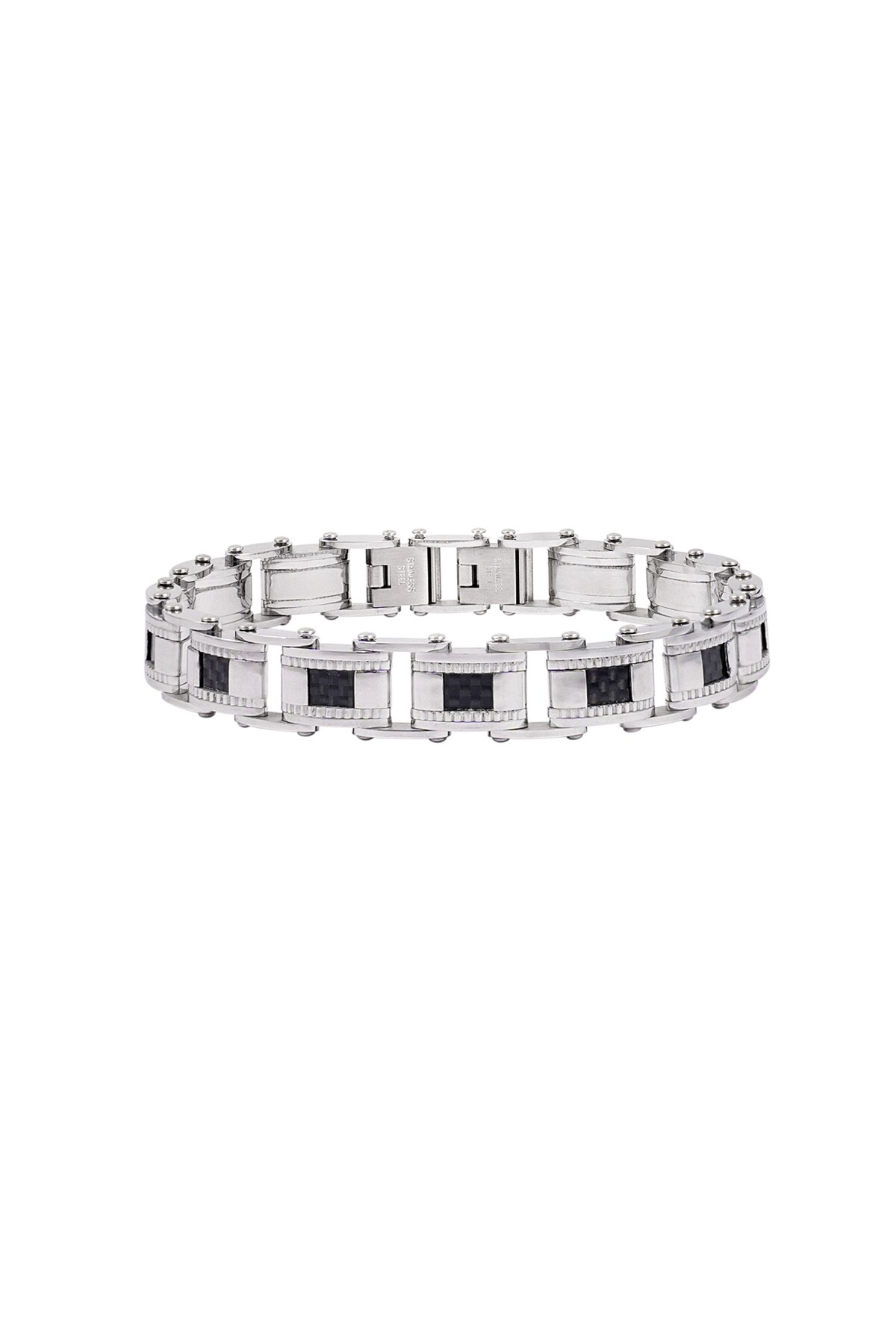 Casual men's bracelet - black/silver  h5 