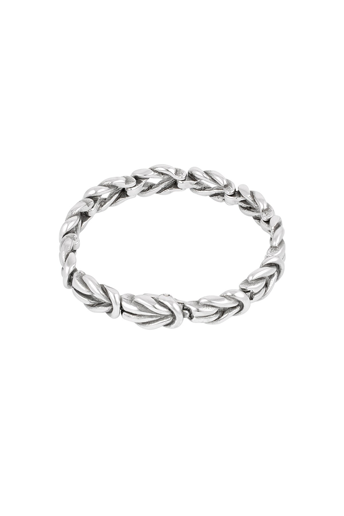 Men's bracelet vector wrap - Silver color h5 Picture3