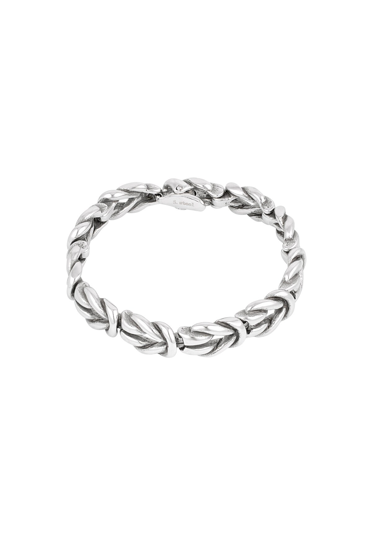 Men's bracelet vector wrap - Silver color h5 