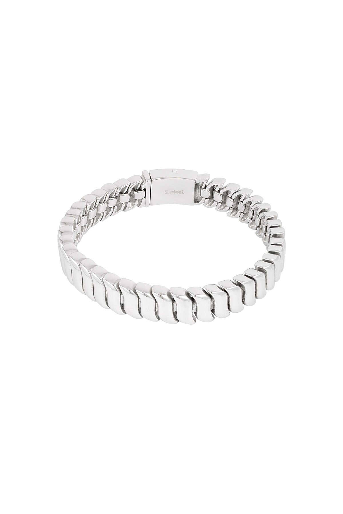 Men's bracelet urban link - Silver color h5 