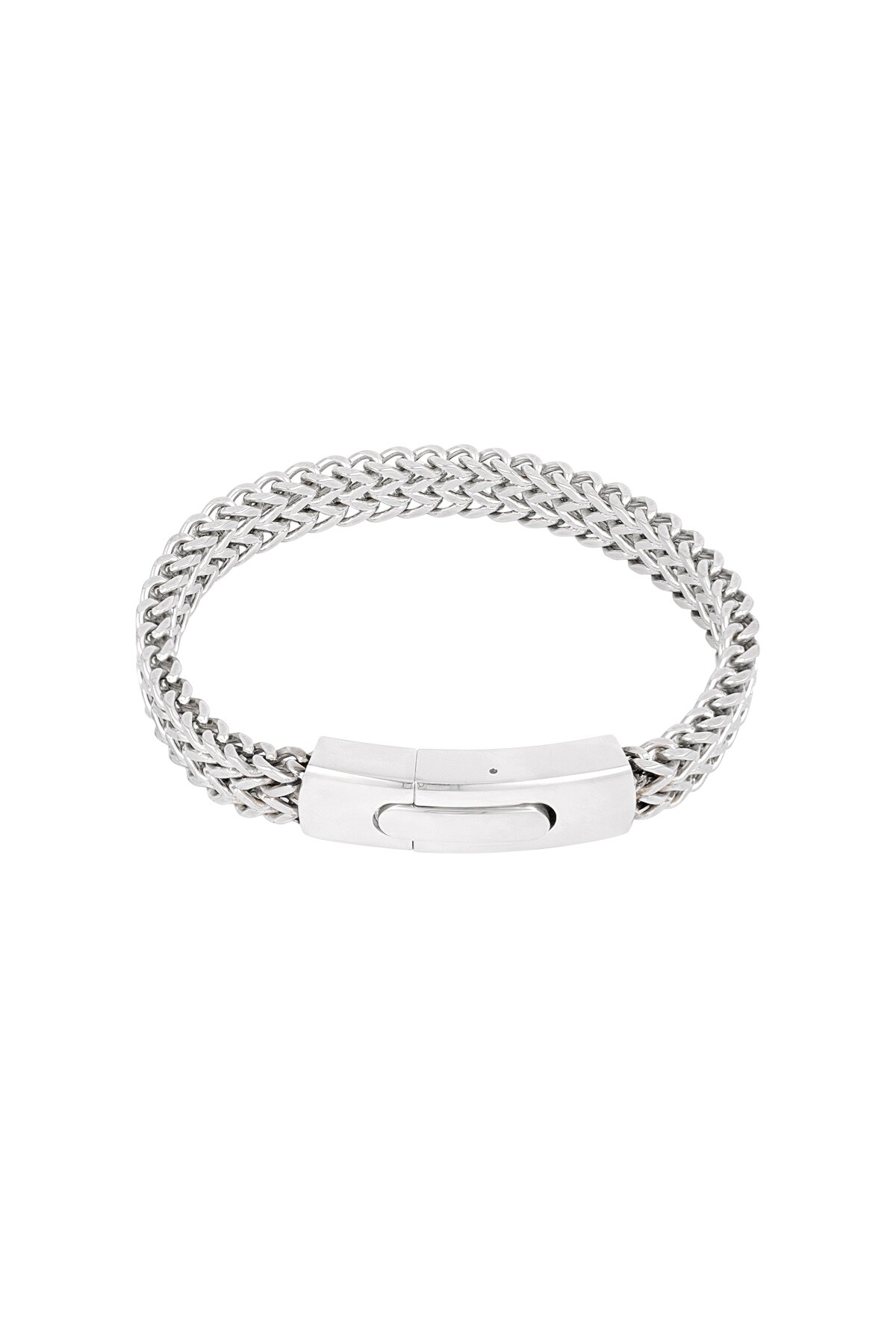 Men's bracelet steel stripe - Silver color Picture2